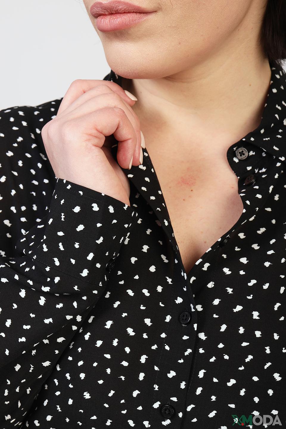 Рубашка Gerry Weber с горохом чёрная