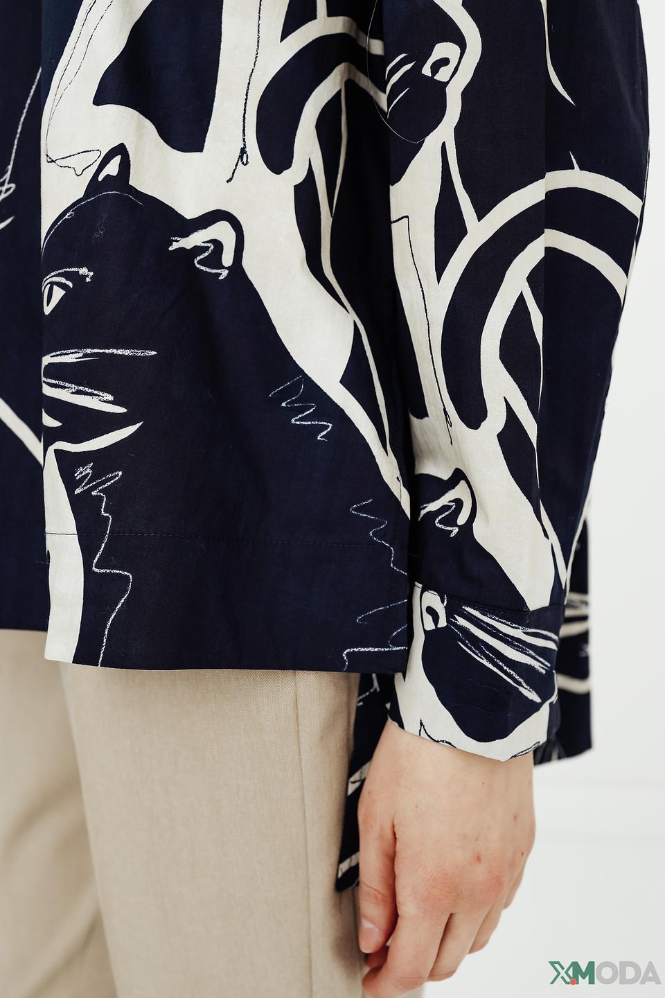 Рубашка Comma с принтом