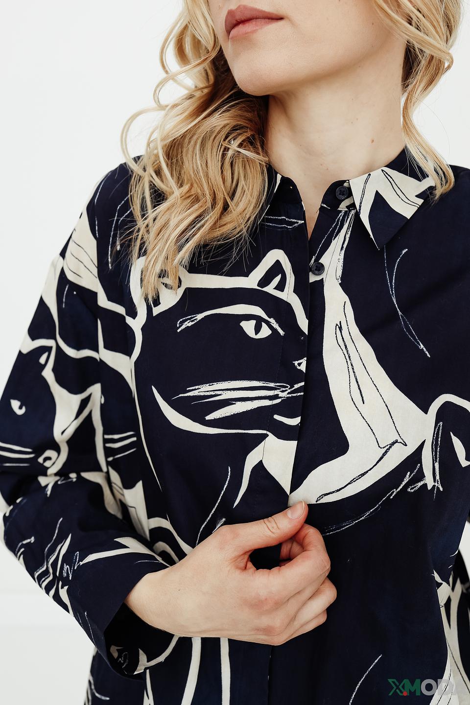 Рубашка Comma с принтом