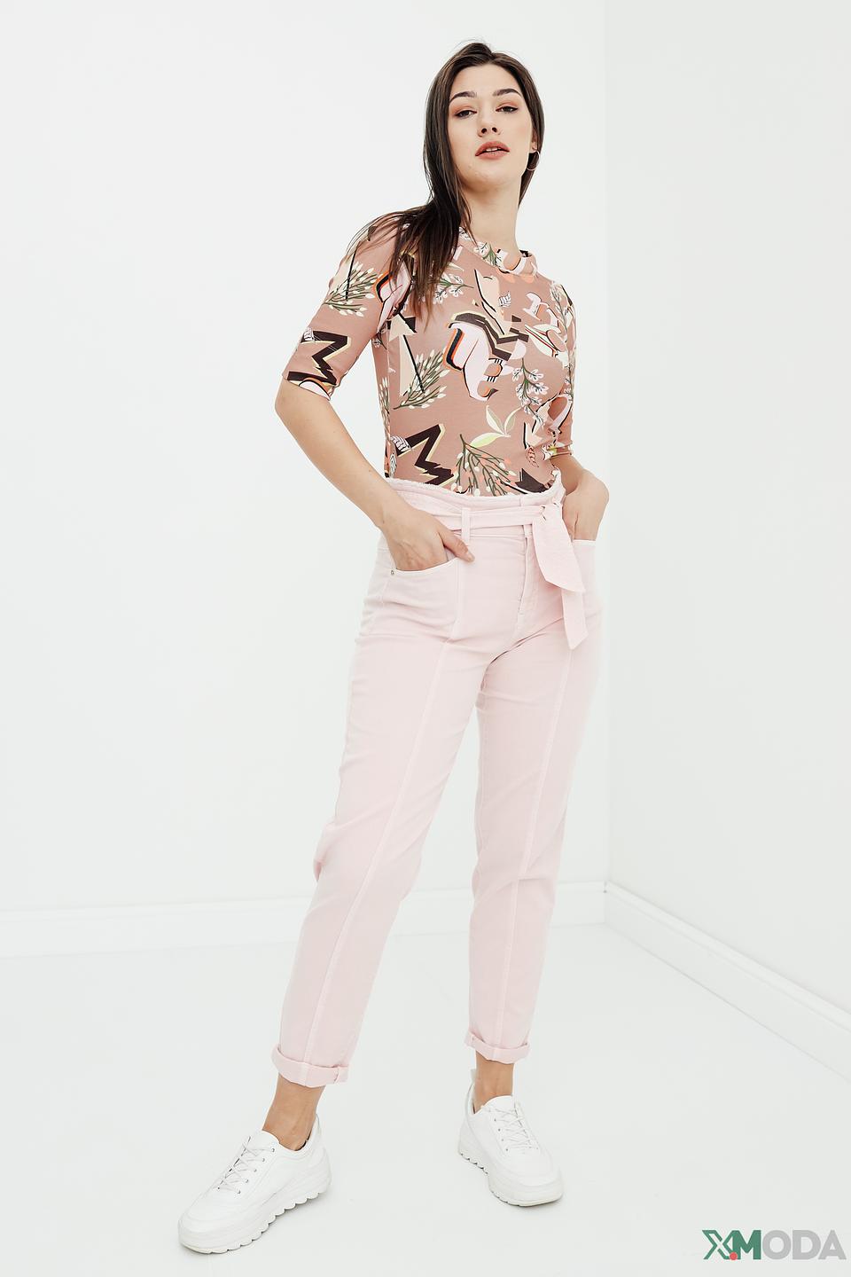 Джинсы с поясом Marc Cain пудровый