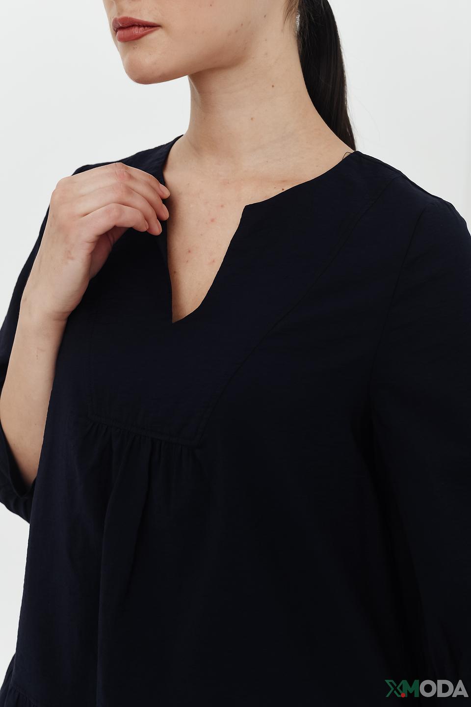 Платье Comma трапеция темно-синее