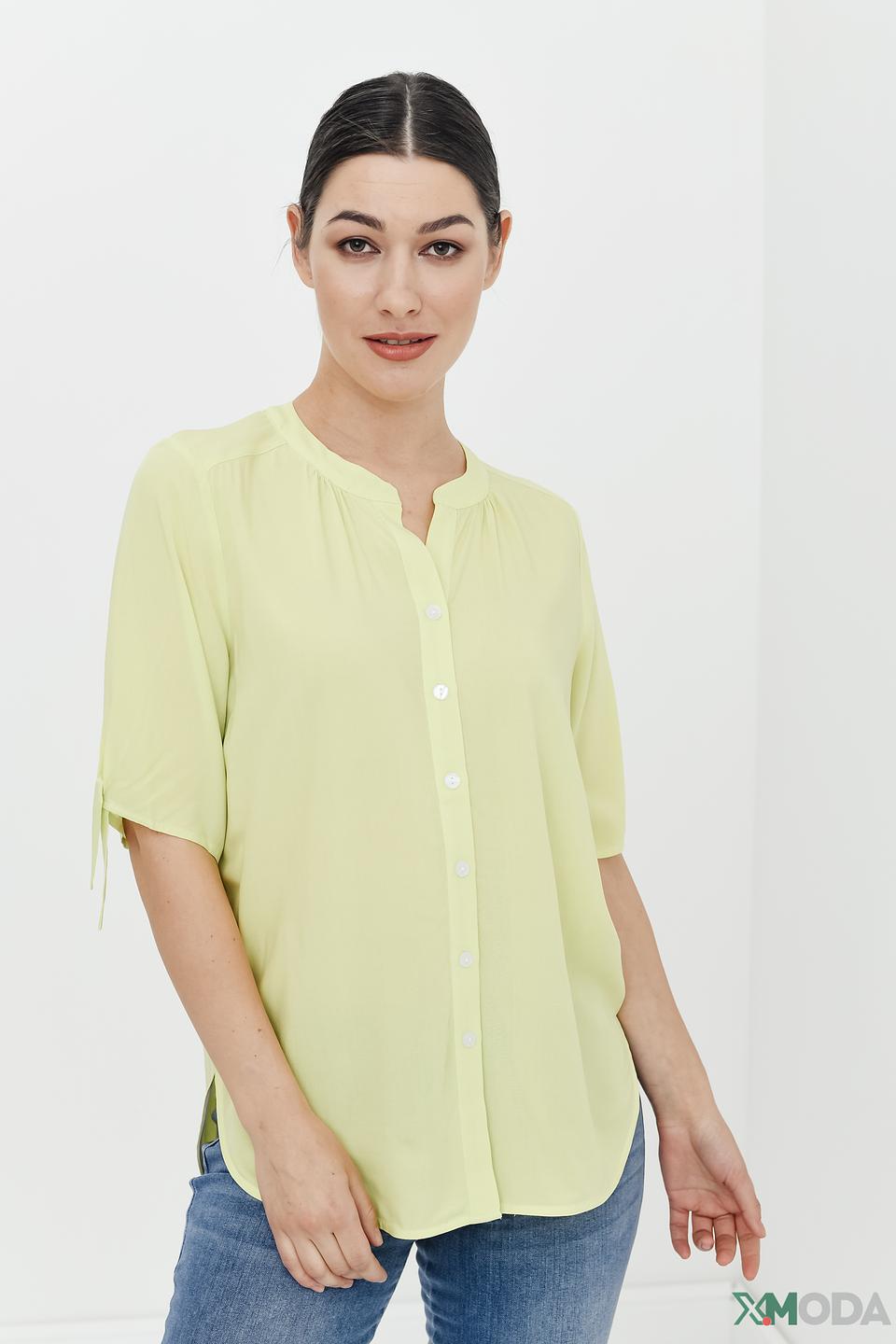 Блуза Pezzo с рукавами-фонариками лайм