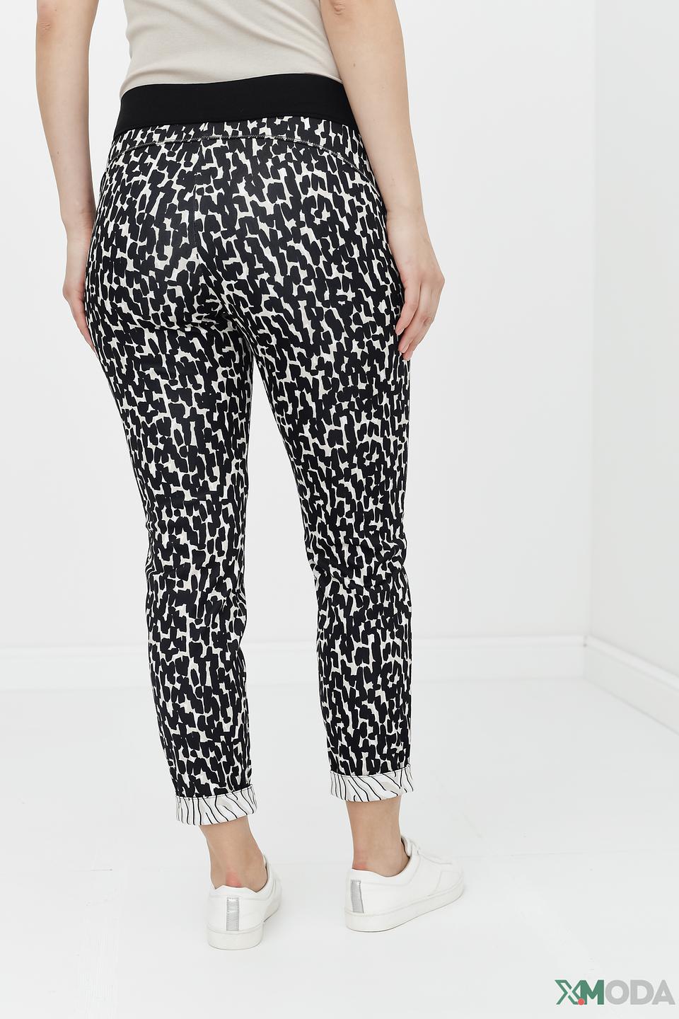 Брюки Bianca приталенные чёрно-белые