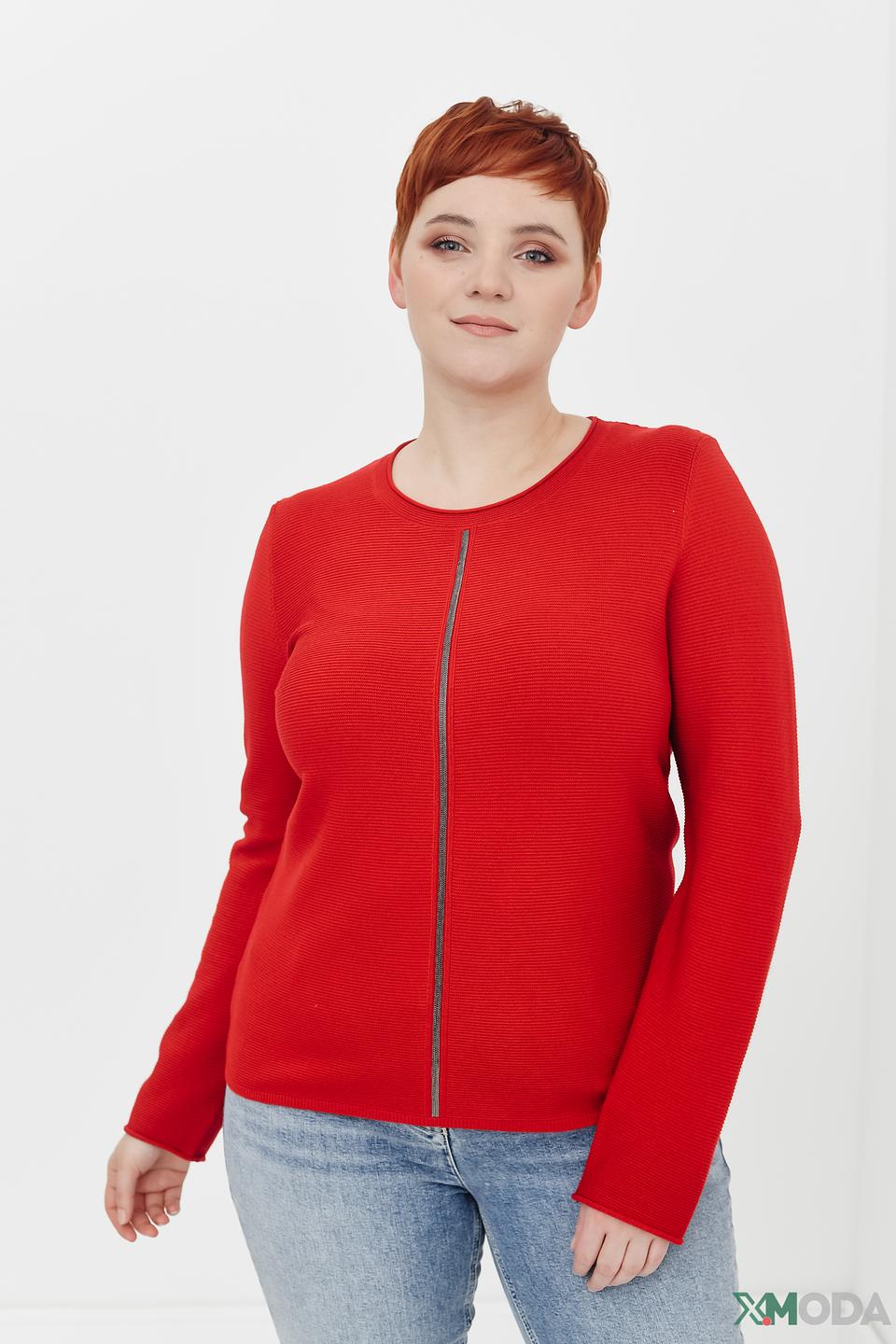 Пуловер Rabe collection красный с молнией