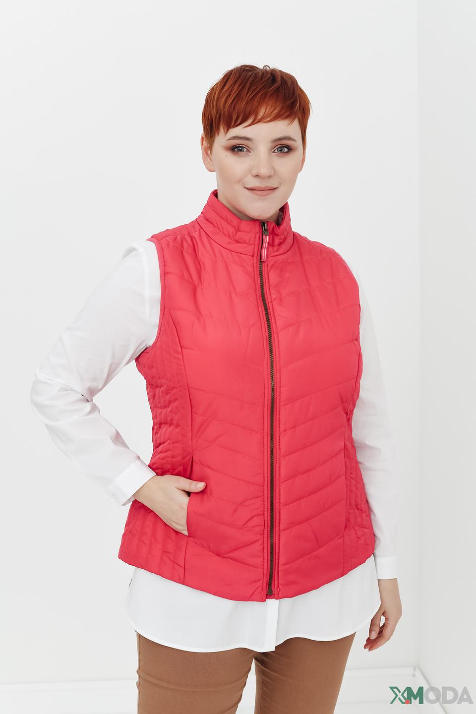Жилет стеганый Via Appia на молнии, коралловый
