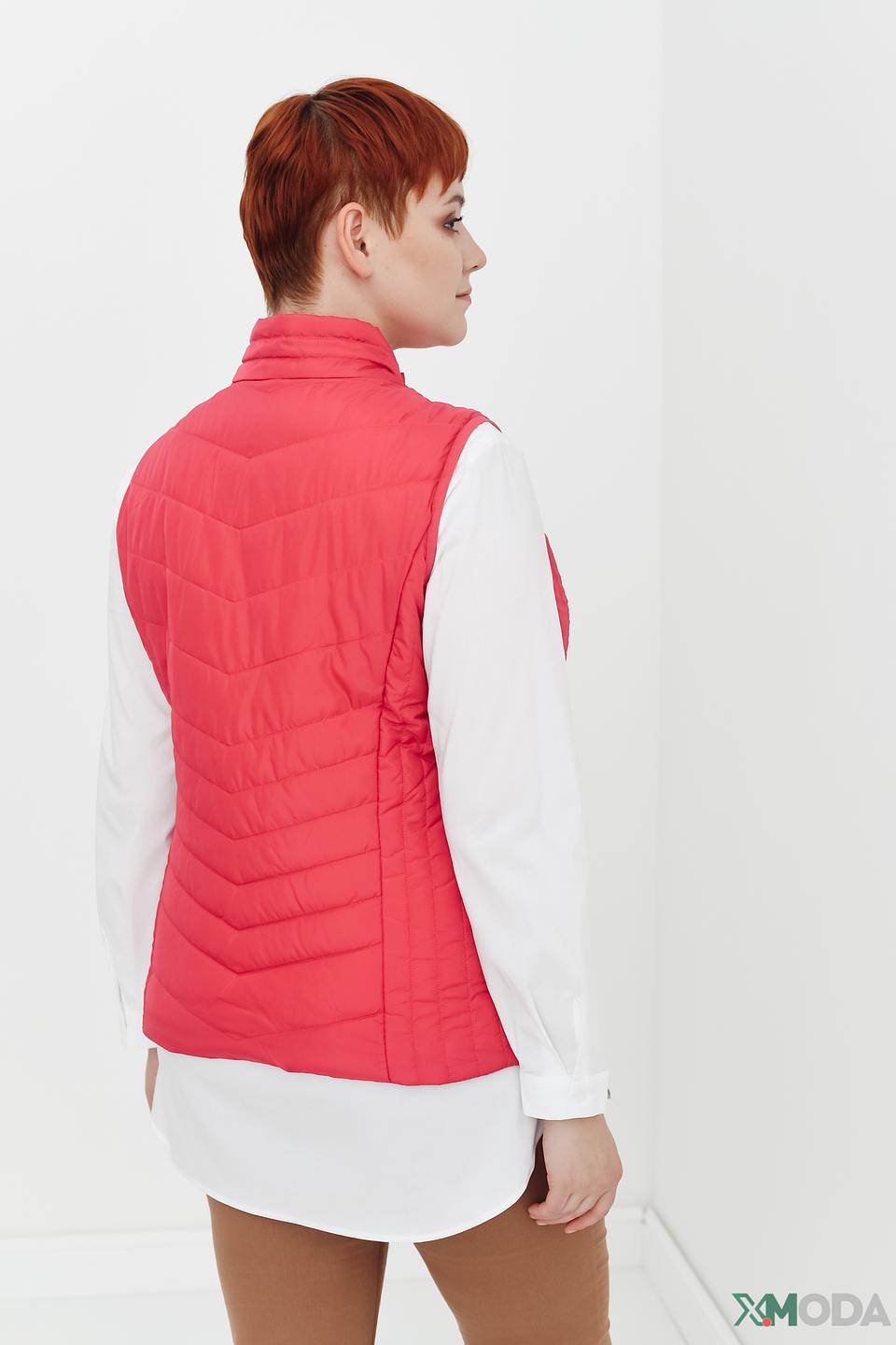 Жилет стеганый Via Appia на молнии, коралловый
