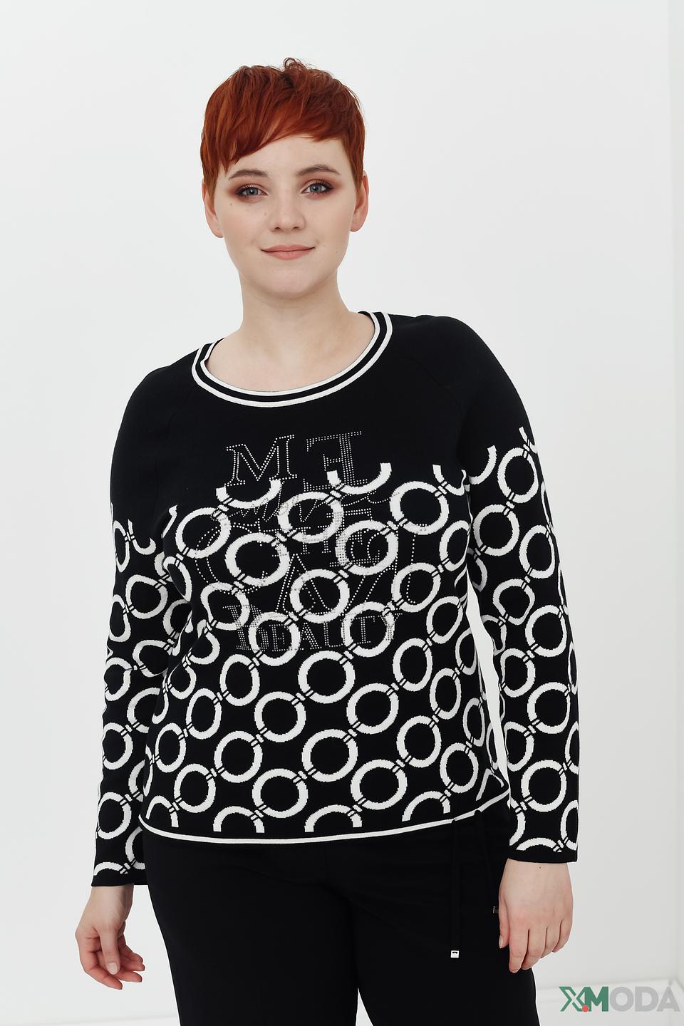 Пуловер Thomas Rabe с принтом чёрный