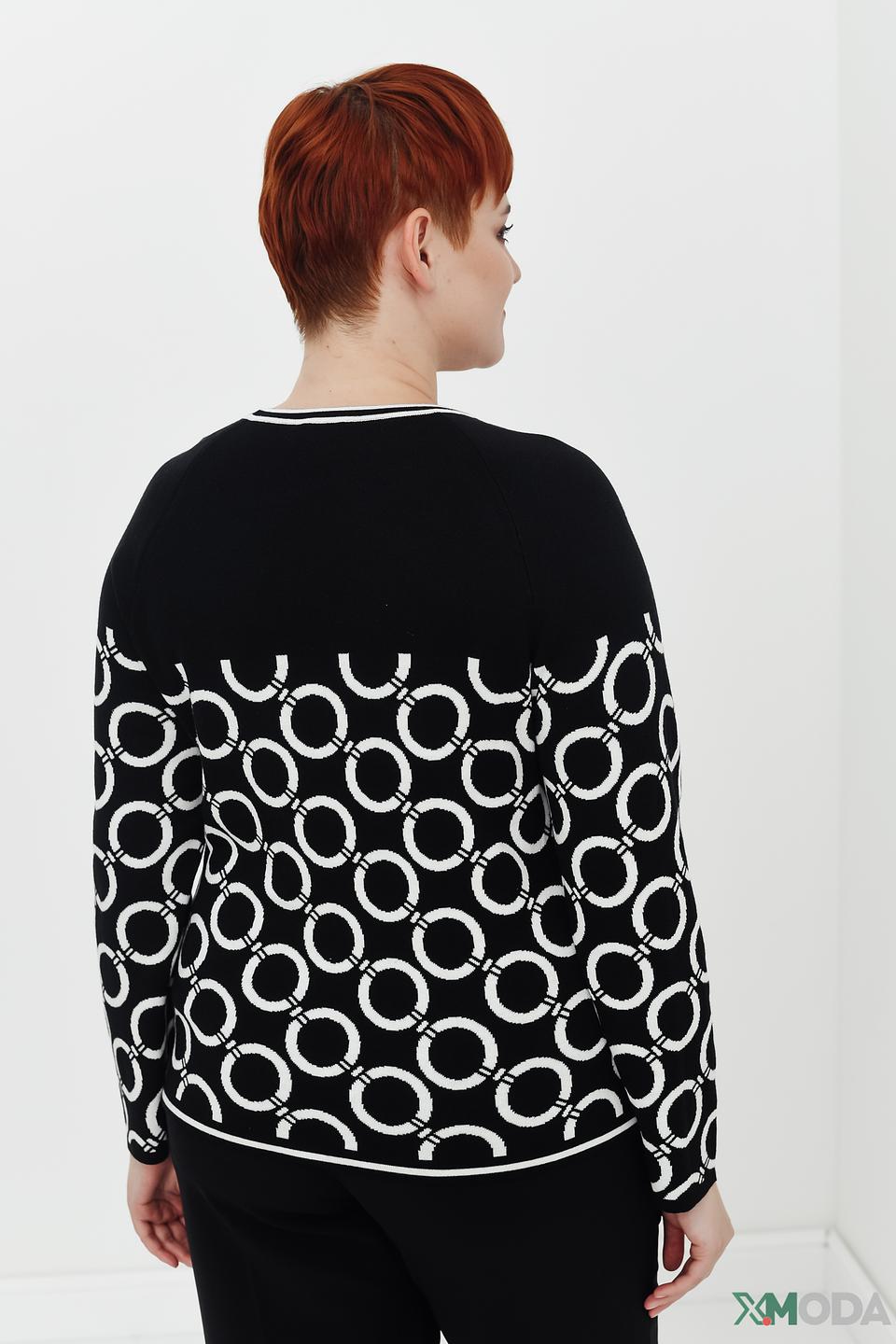 Пуловер Thomas Rabe с принтом чёрный