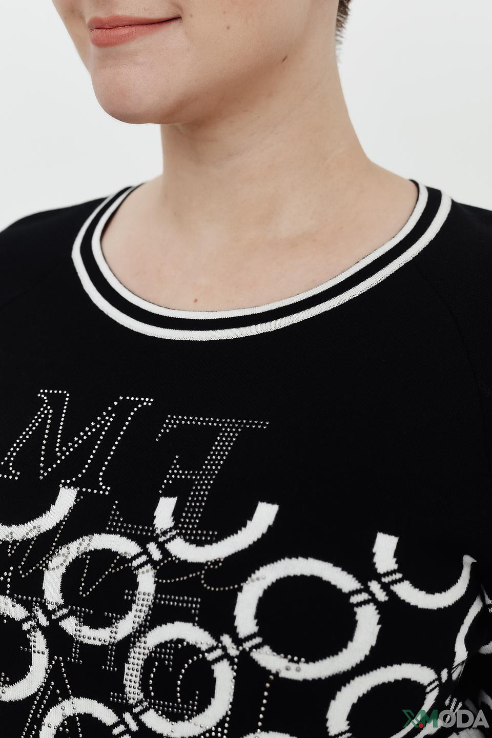 Пуловер Thomas Rabe с принтом чёрный