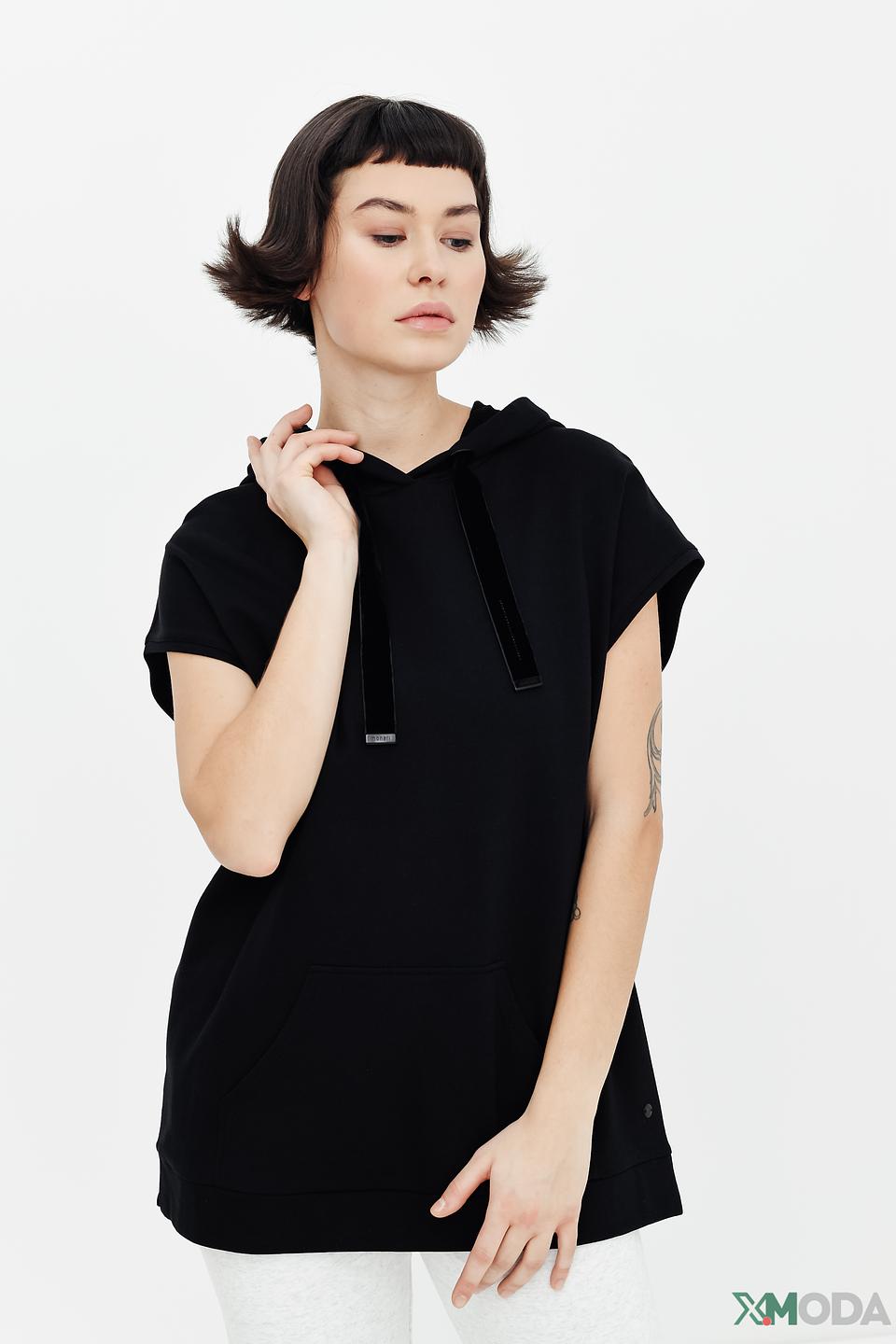 Жилет Monari чёрный с капюшоном