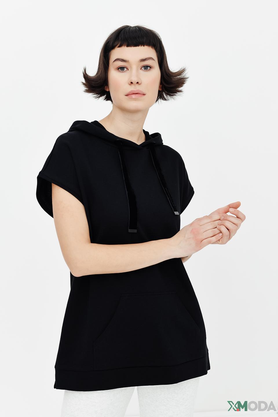 Жилет Monari чёрный с капюшоном