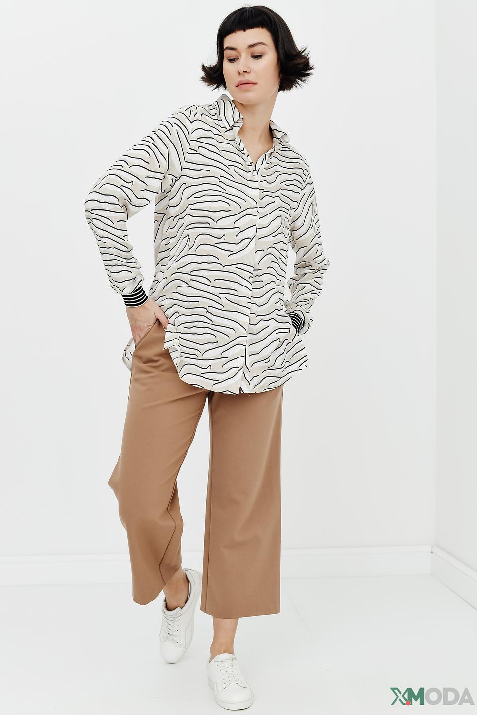 Рубашка Bianca с принтом зебра
