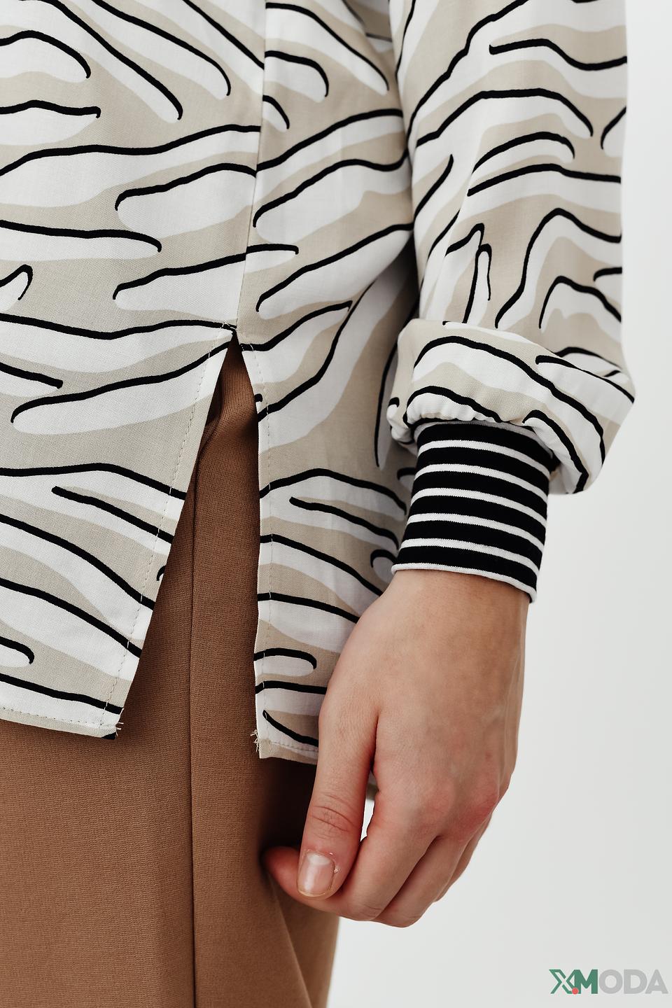 Рубашка Bianca с принтом зебра