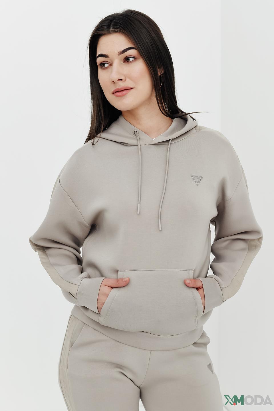 Толстовка Guess серая с логотипом