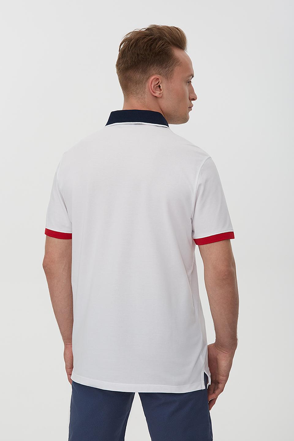 Поло John Trigger с принтом белый