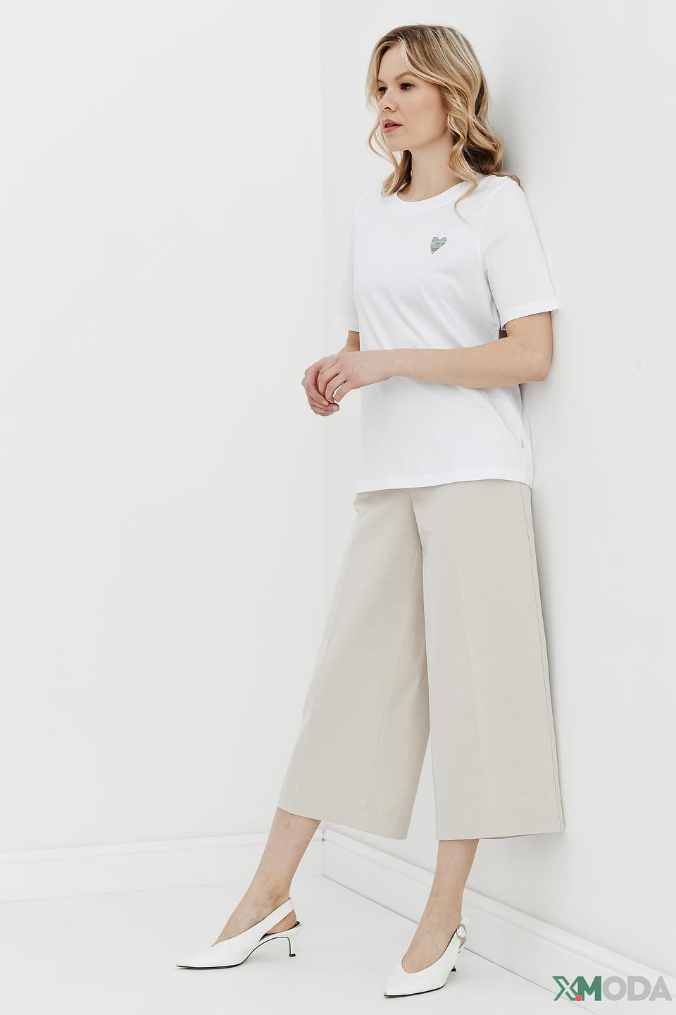 Брюки кюлоты Oui бежевые