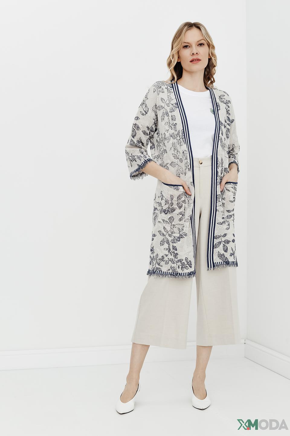 Брюки кюлоты Oui бежевые