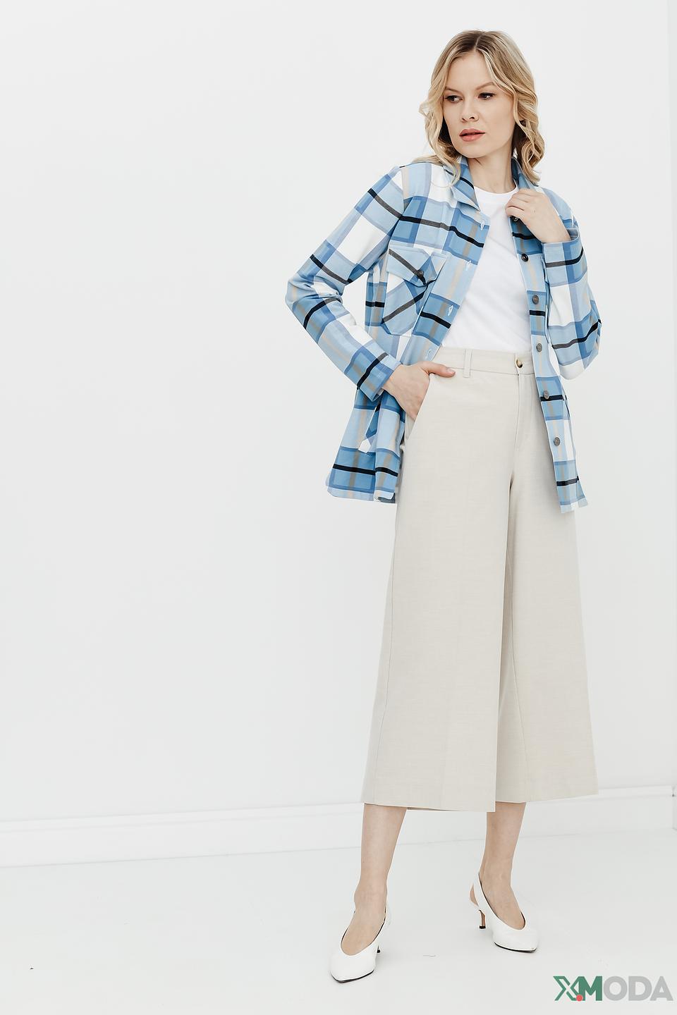 Брюки кюлоты Oui бежевые