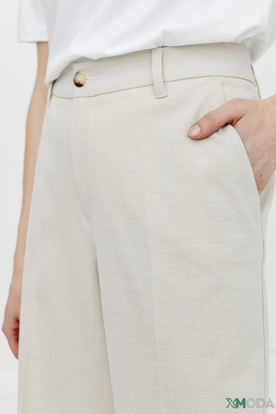 Брюки кюлоты Oui бежевые
