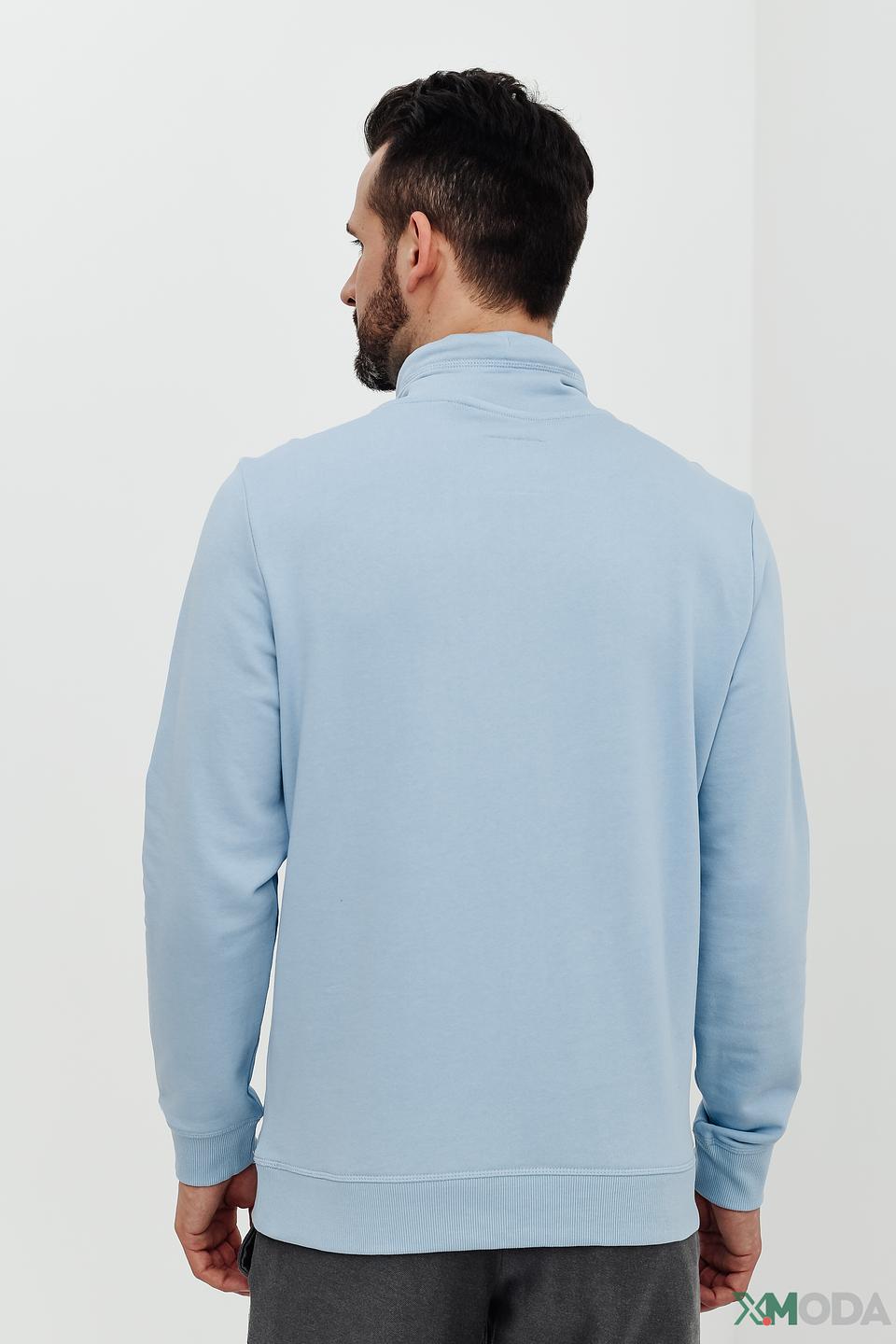 Джемпер Tom Tailor голубой с логотипом