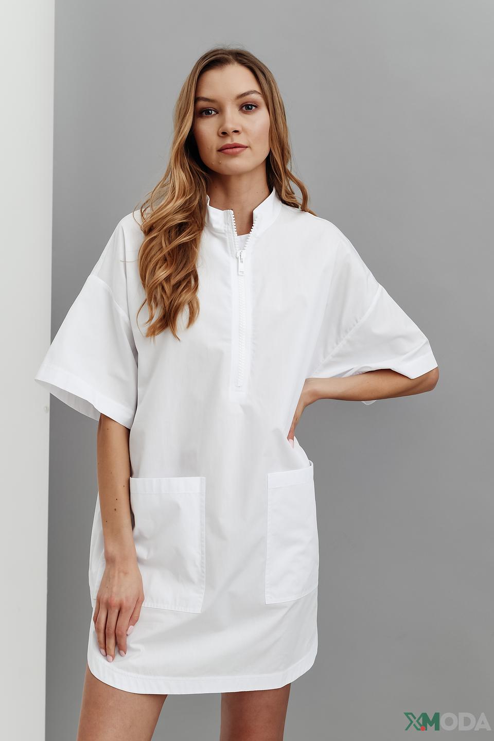 Платье Ice Play белое с карманом