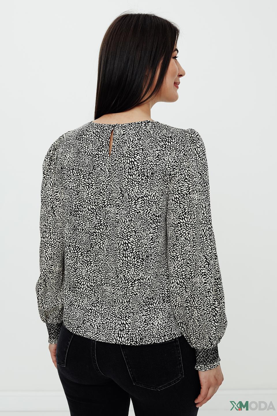 Блуза Oui с принтом чёрно-белый