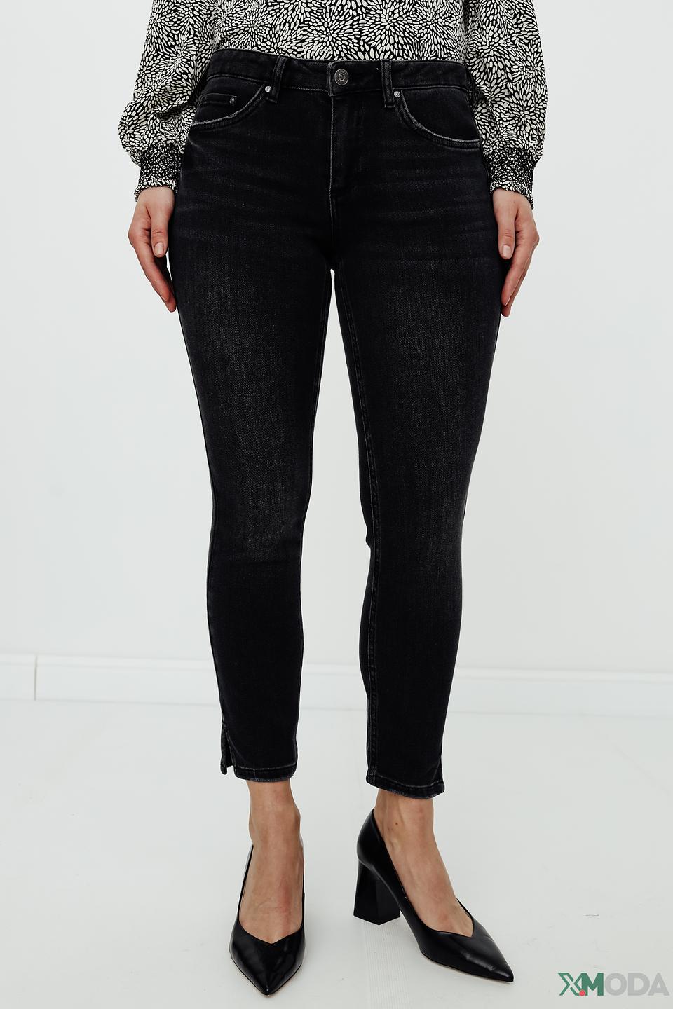 Джинсы с высокой посадкой Oui чёрные