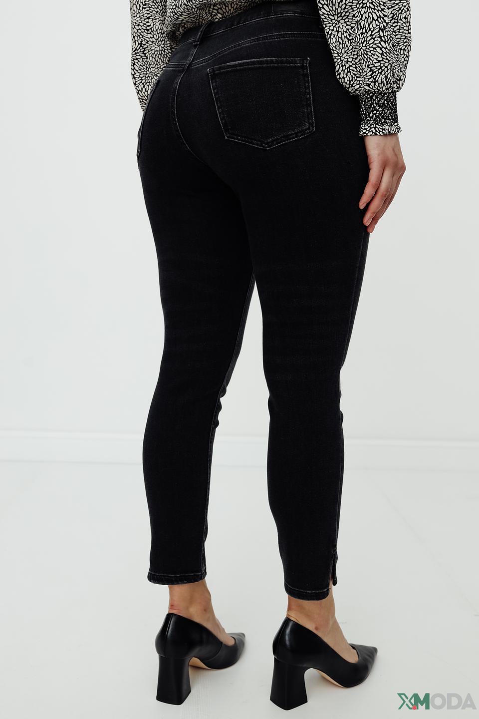 Джинсы с высокой посадкой Oui чёрные