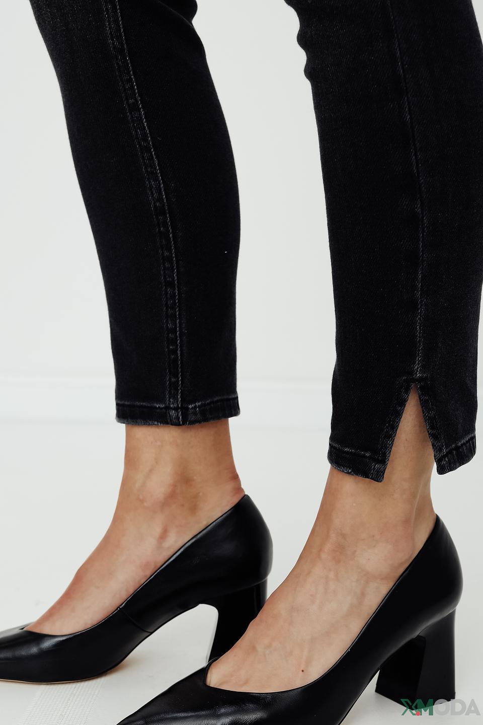 Джинсы с высокой посадкой Oui чёрные