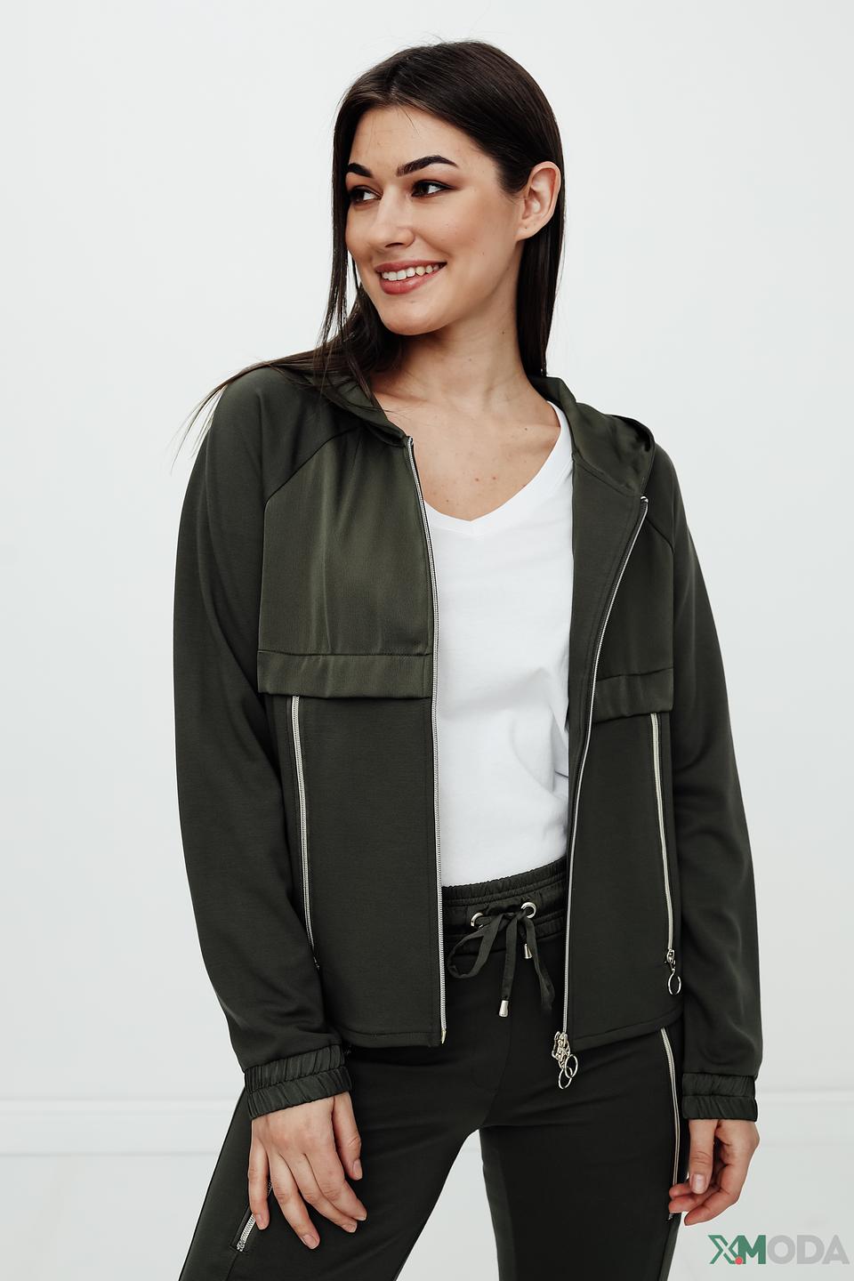 Жакет Betty Barclay хаки с капюшоном