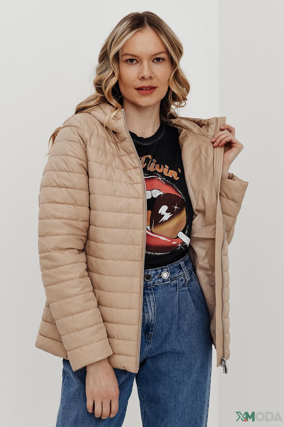 Куртка Olsen стеганая бежевая