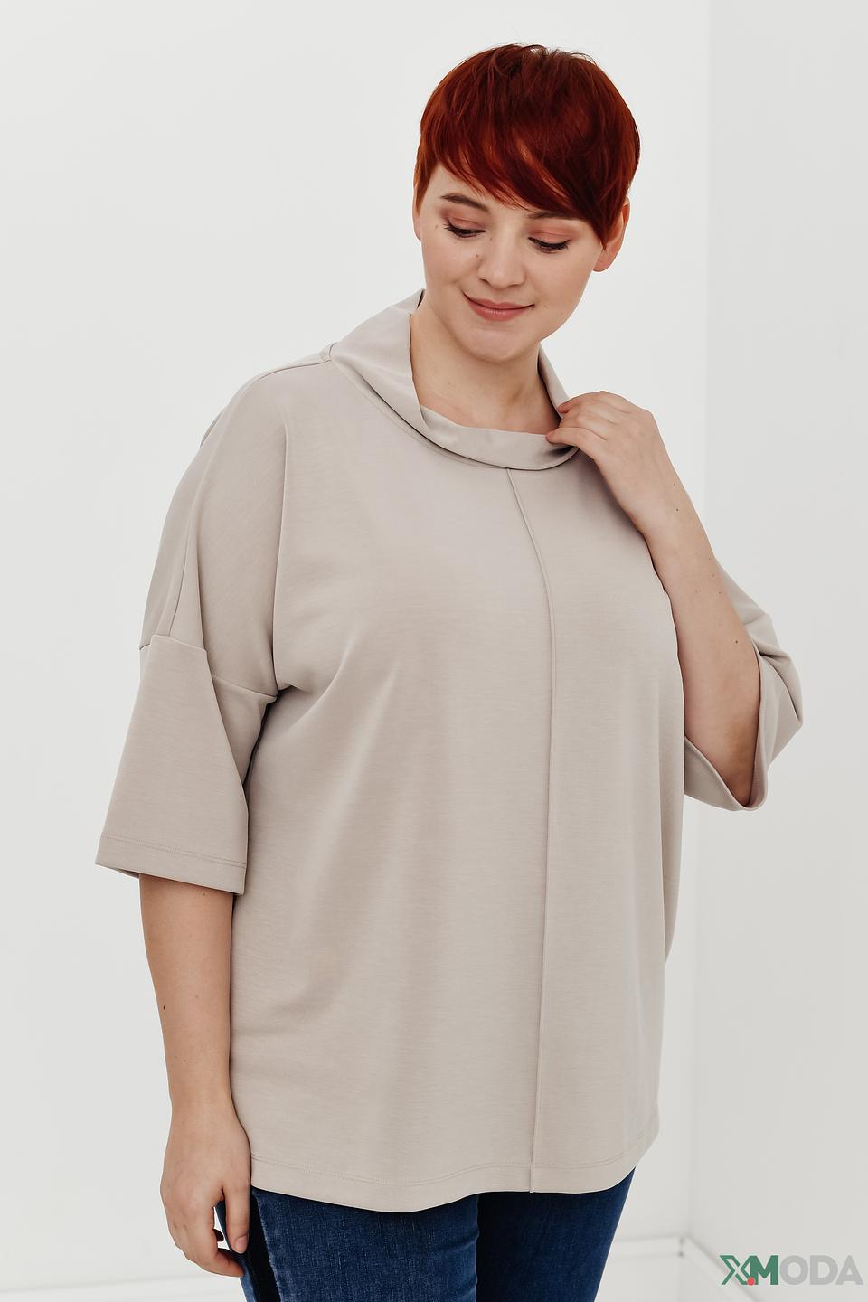 Джемпер Elena Miro бежевый с воротником