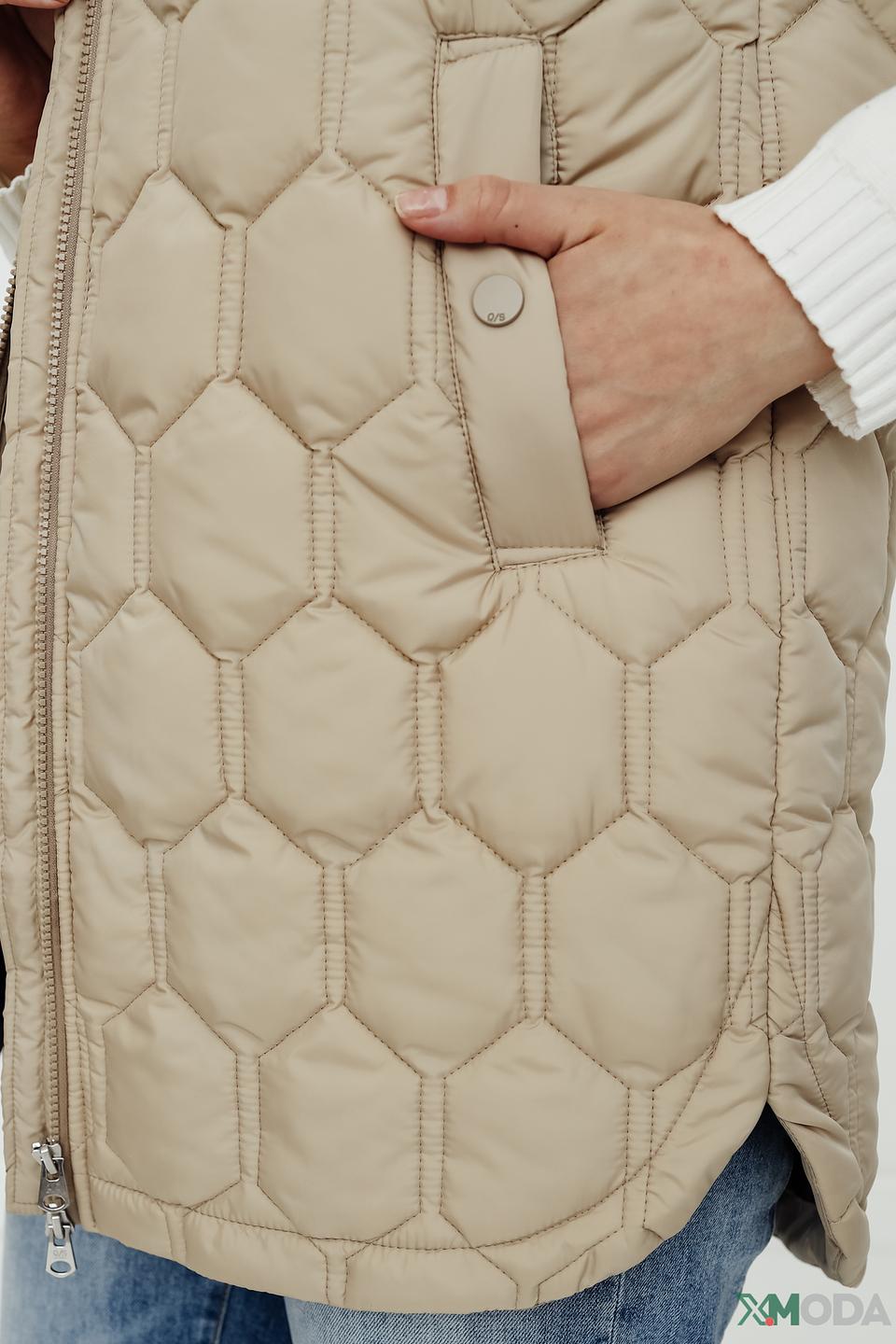 Жилет QS girl стеганый бежевый