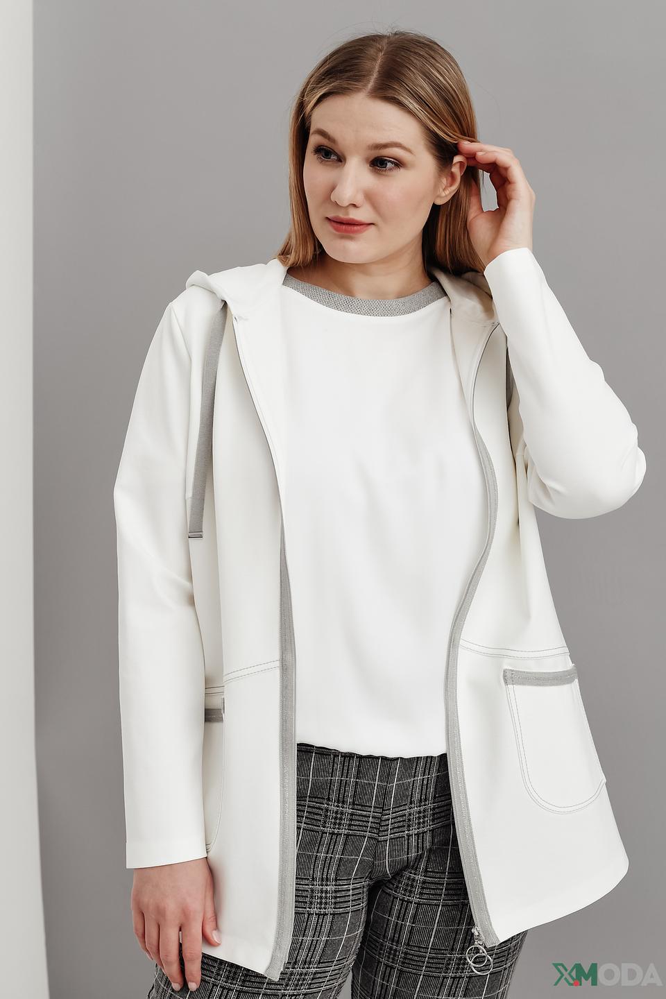 Жакет Frank Walder с капюшоном белый
