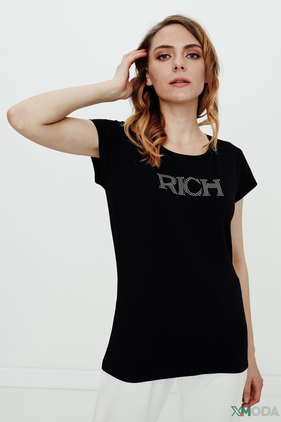 Футболка Pezzo с логотипом RICH чёрная