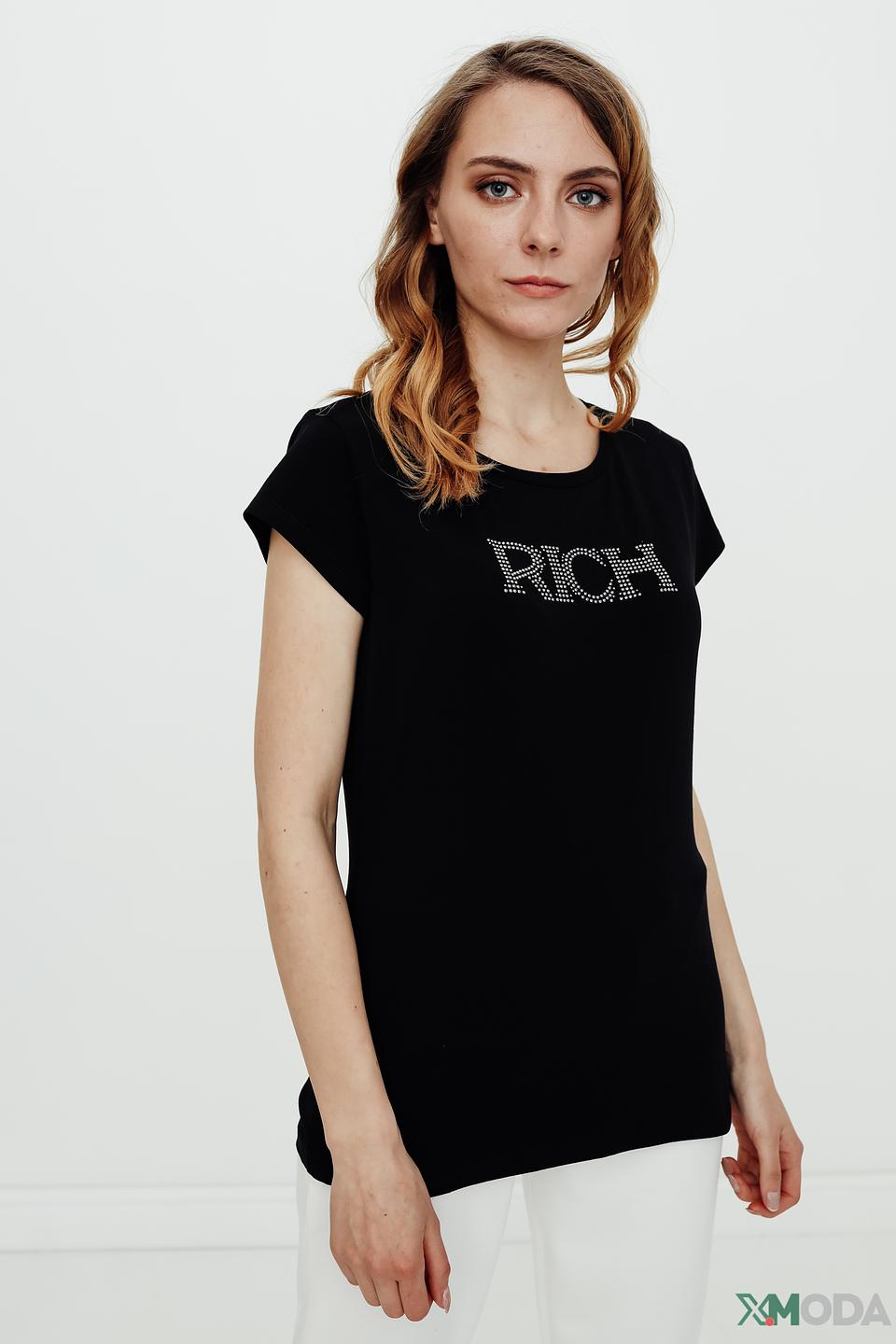 Футболка Pezzo с логотипом RICH чёрная