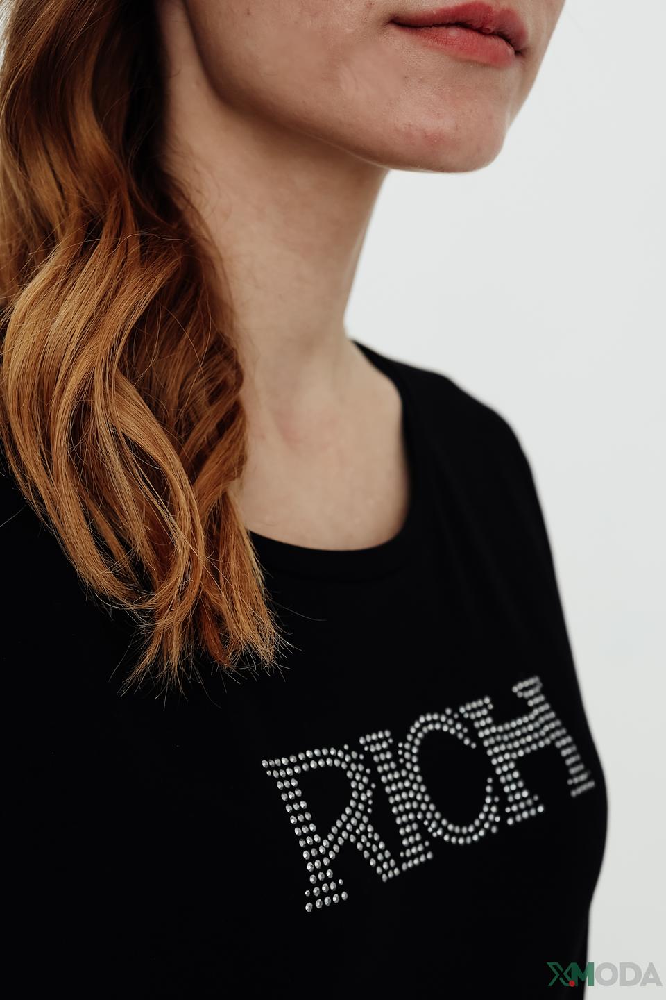 Футболка Pezzo с логотипом RICH чёрная