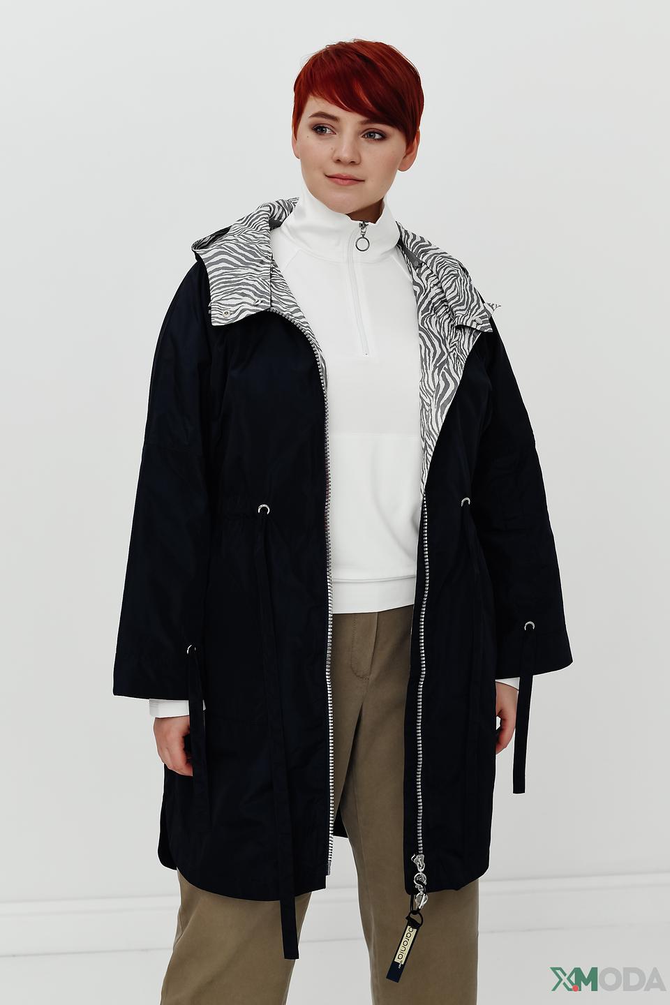 Куртка Baronia чёрная с зебровым принтом