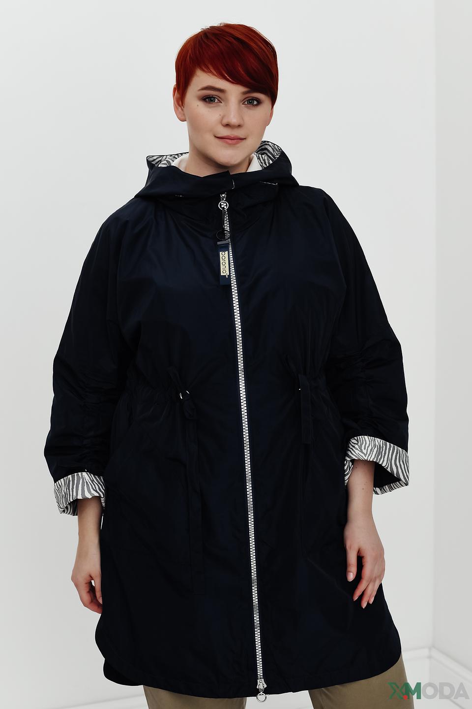 Куртка Baronia чёрная с зебровым принтом