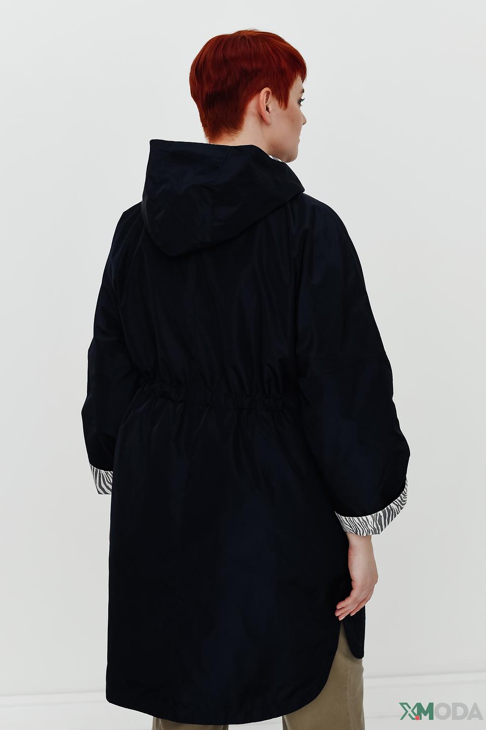 Куртка Baronia чёрная с зебровым принтом