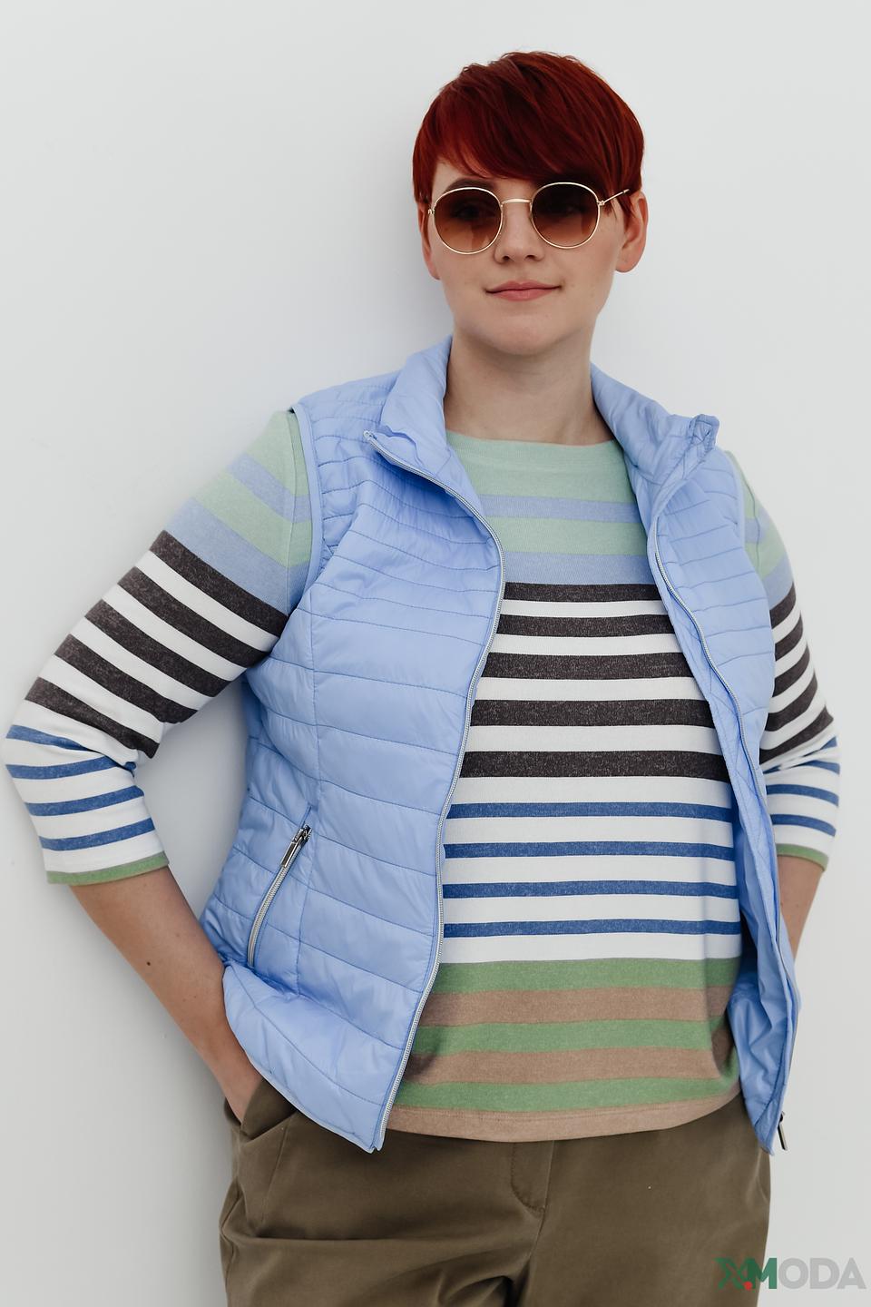 Жилет Frank Walder стеганый голубой