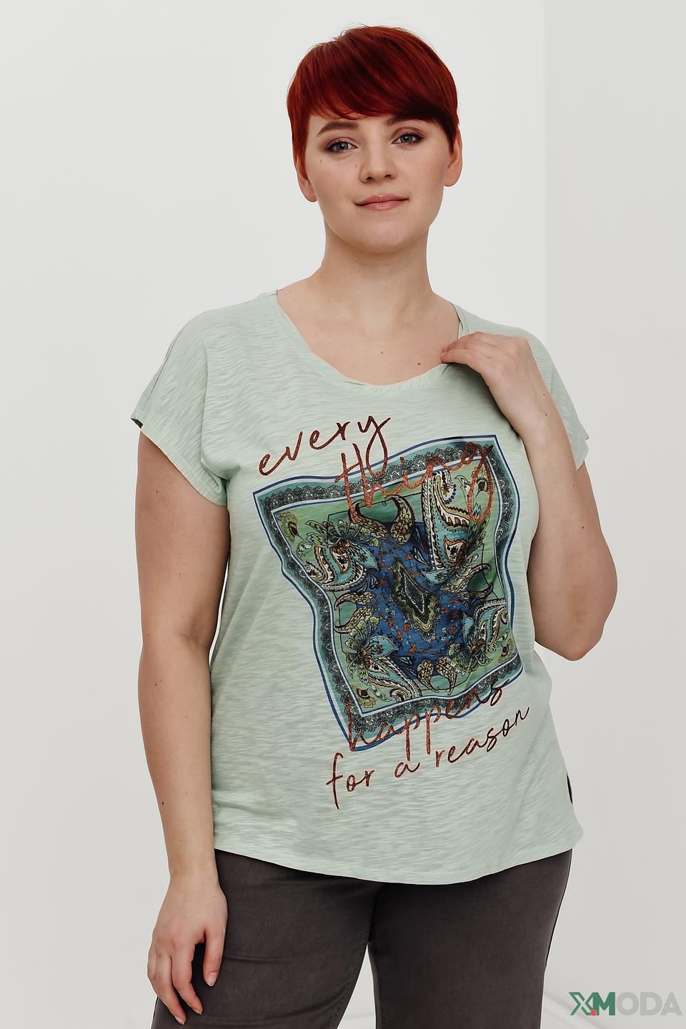 Футболка Via Appia с принтом мятная