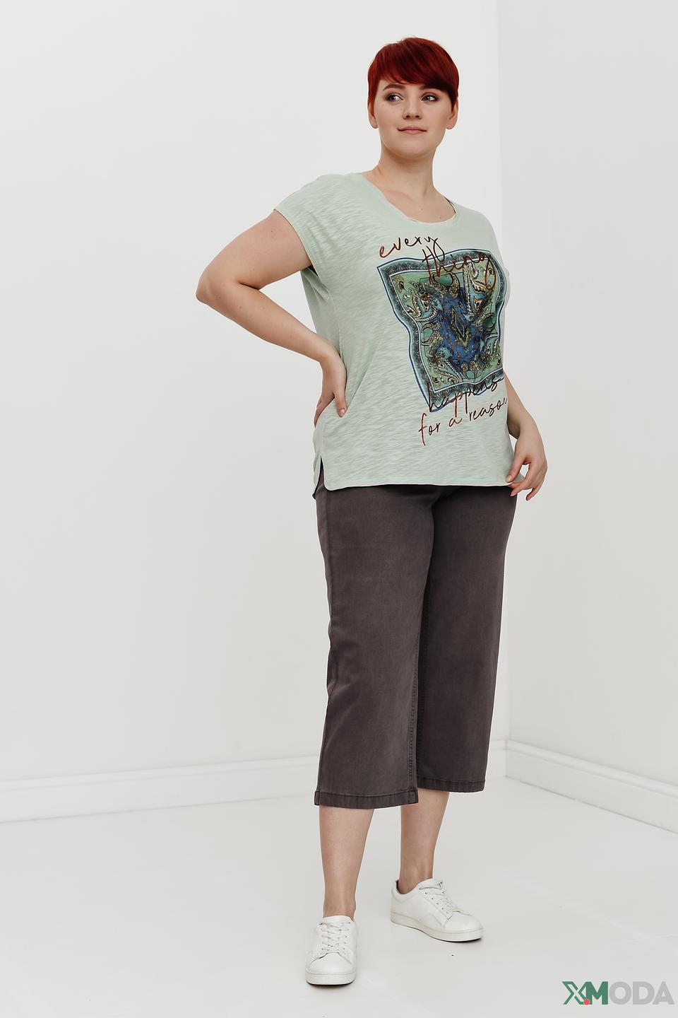 Футболка Via Appia с принтом мятная