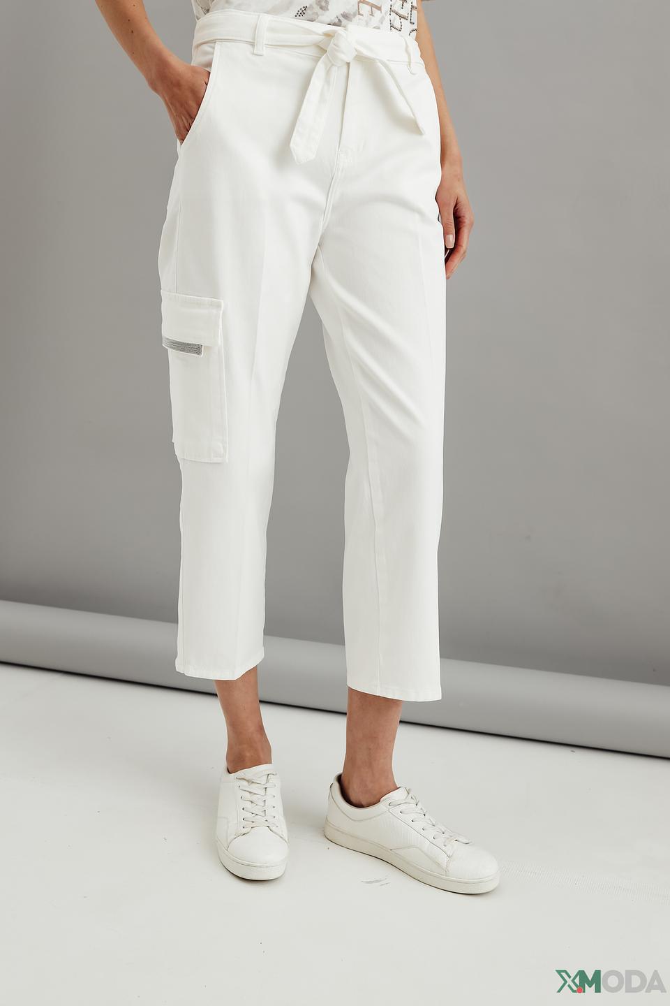 Джинсы Monari с поясом белые