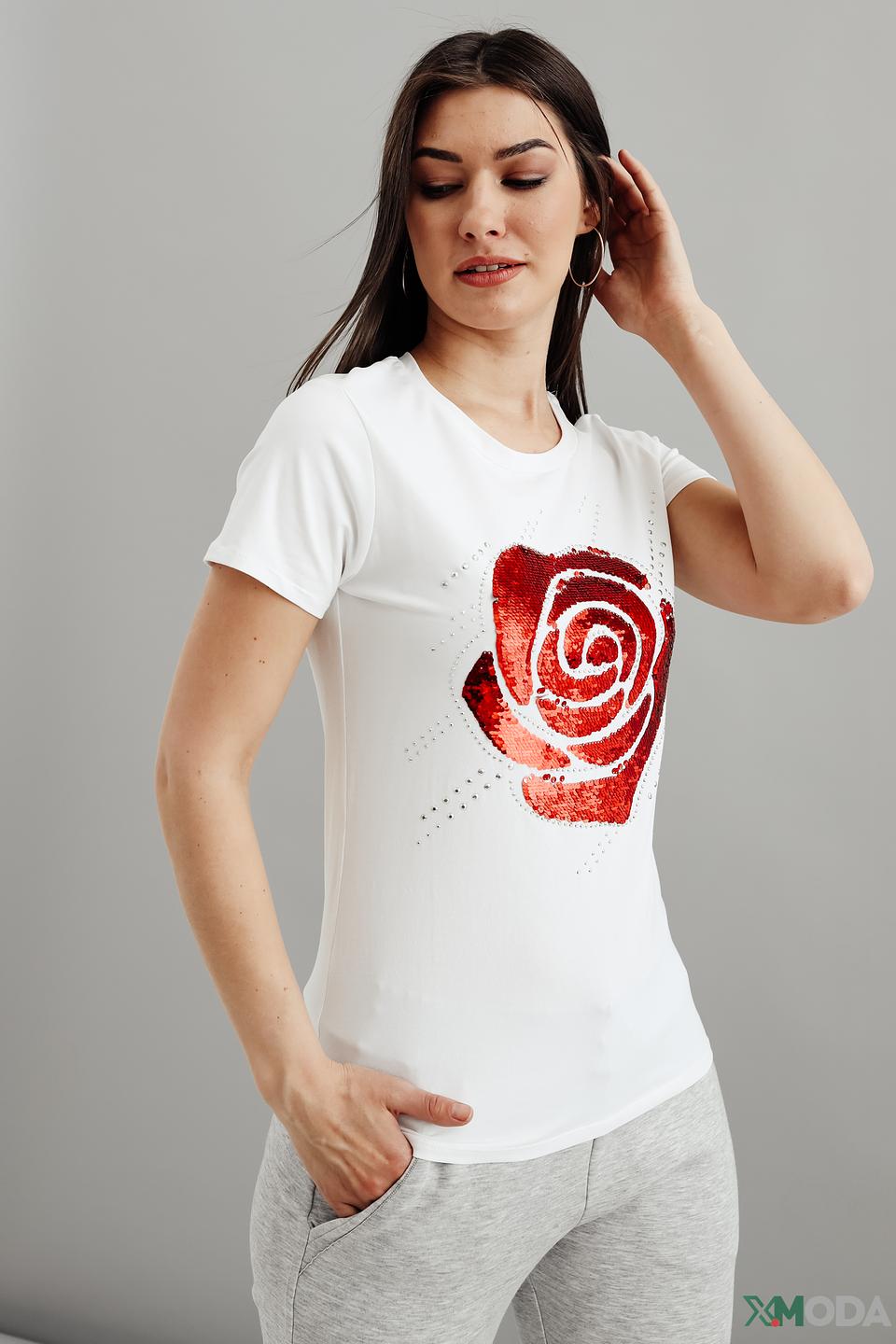 Футболка Pezzo с розой