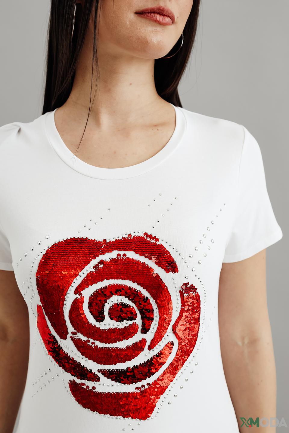 Футболка Pezzo с розой