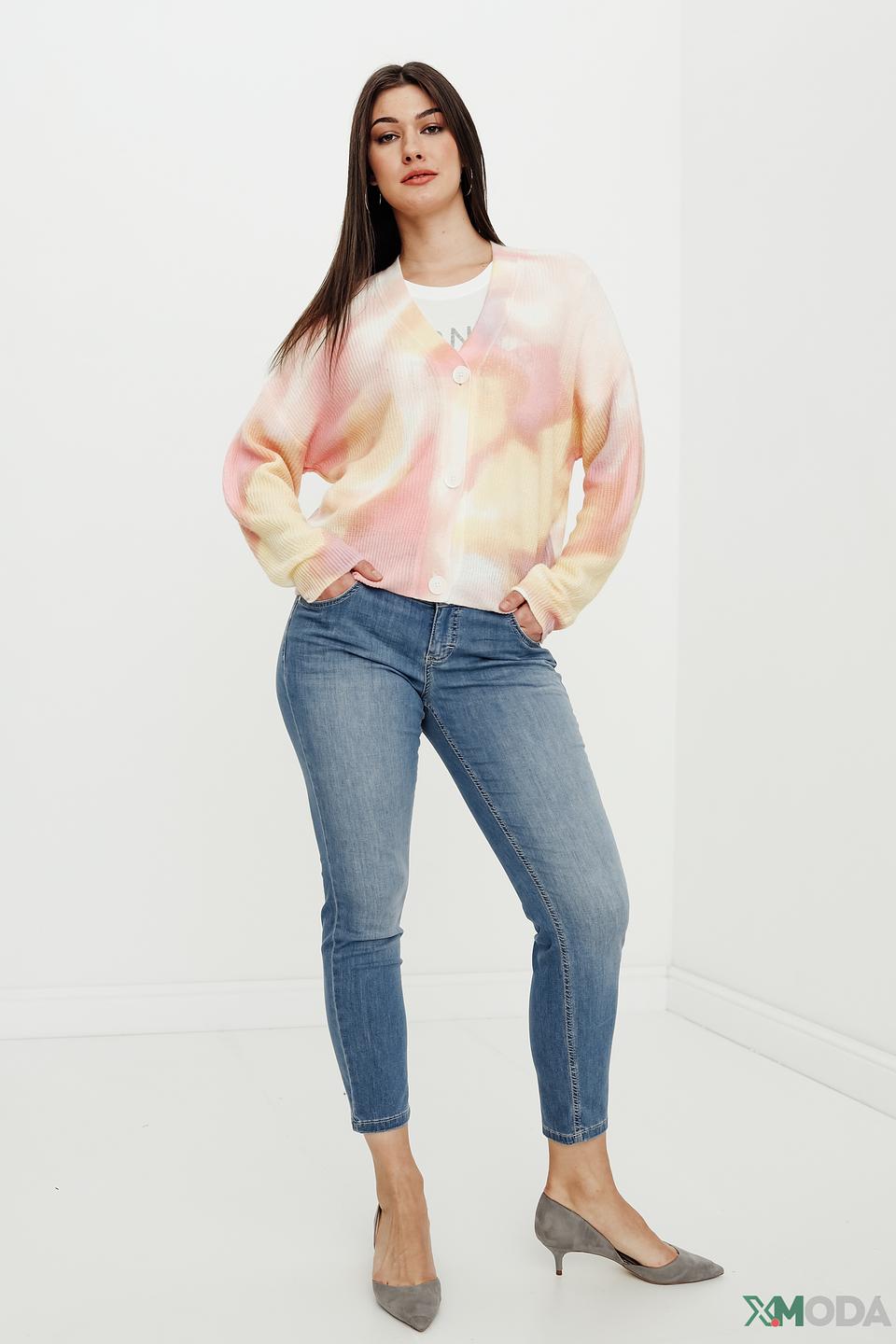 Кардиган Taifun tie-dye розовый