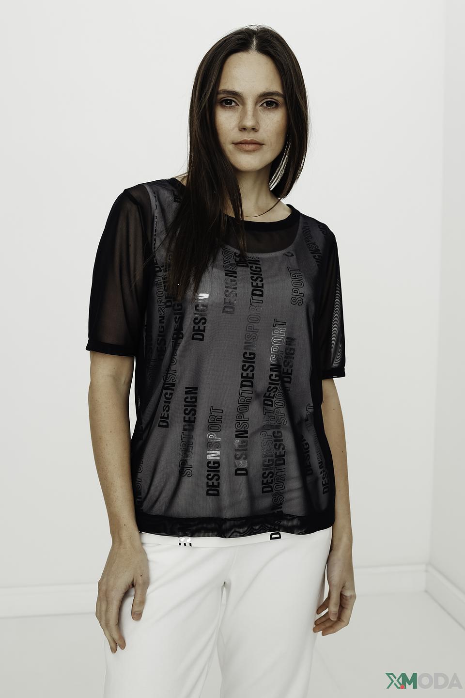 Блуза Tuzzi с принтом чёрная