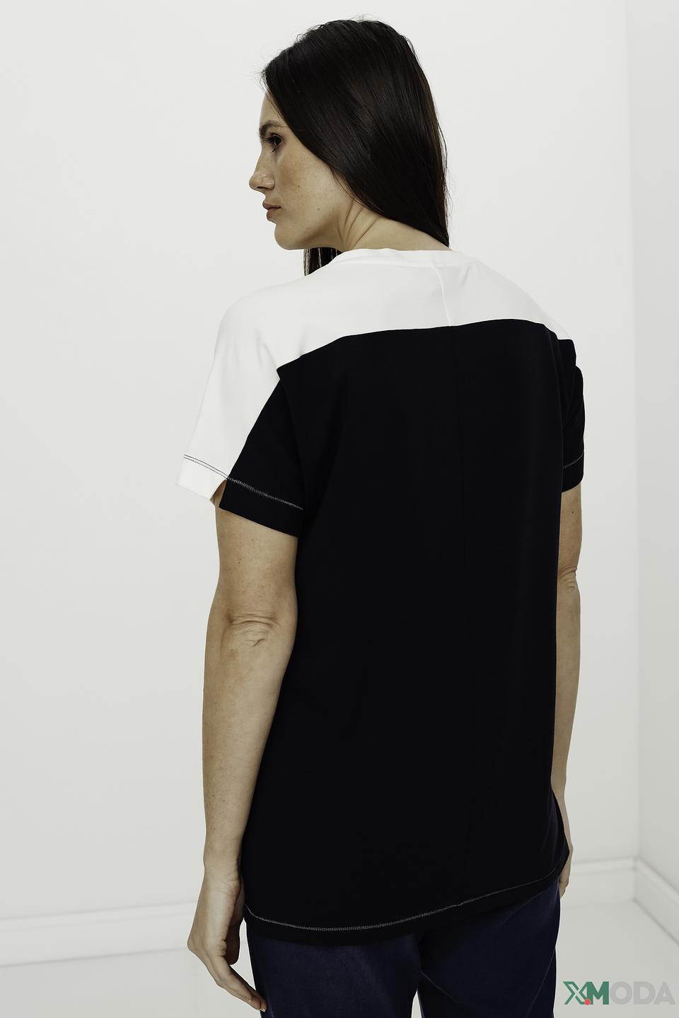 Футболка Tuzzi с принтом чёрно-белая