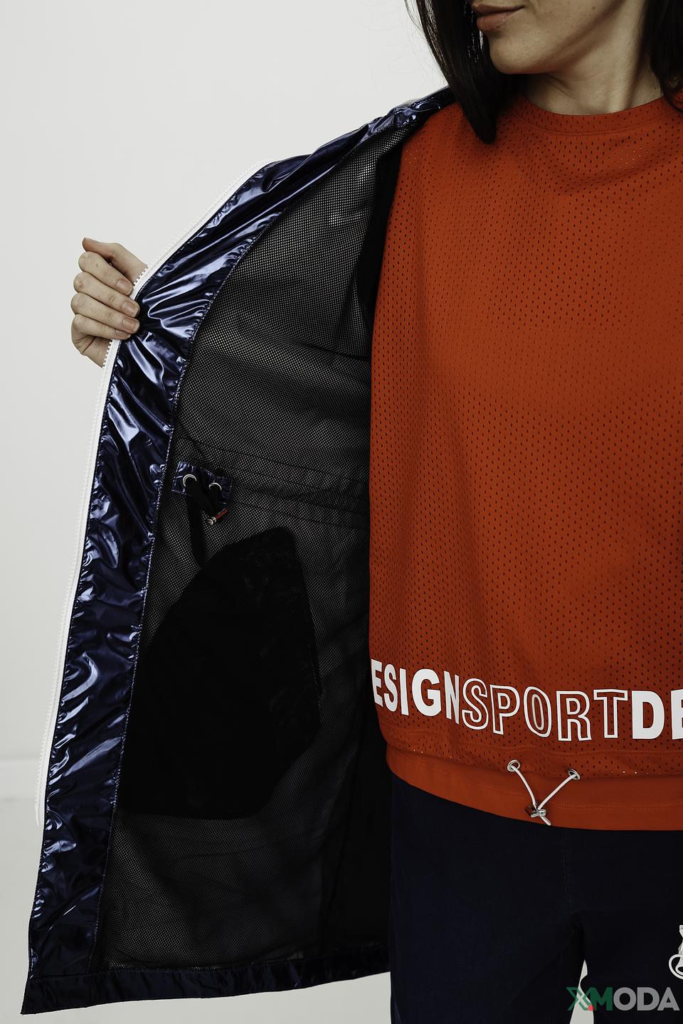 Плащ Tuzzi синий с капюшоном